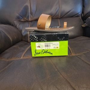 Sam Edelman Women's Gorgene Slides, Saddle, Brown, 8.5 Medium US